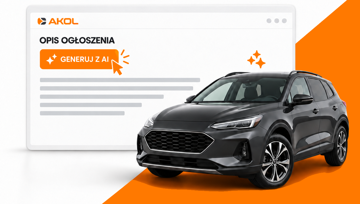 Przykład opisu pojazdu wygenerowanego automatycznie przez AI w AKOL